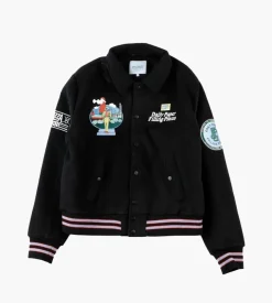 Daily Paper X Filling Pieces Varsity Jacket Black