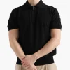 New Amsterdam Surf Association Zip Polo Knit Black