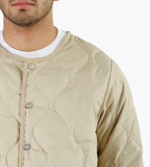 Taion Military Crew Neck Down Jacket Cream