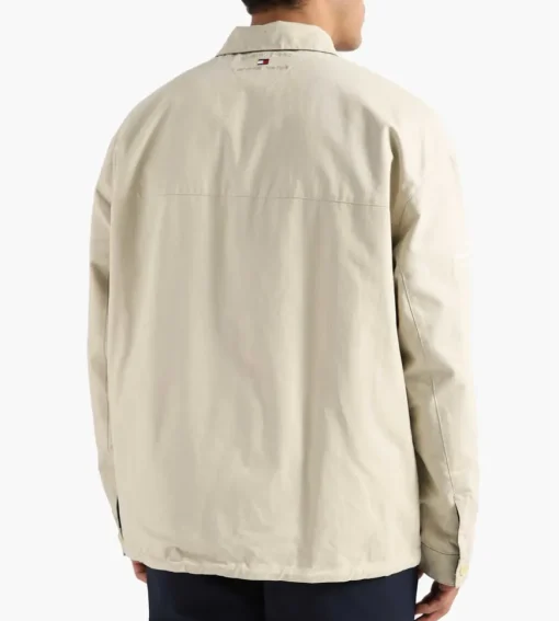 Tommy Jeans Cu Rev Clean Cotton Coach Jacket Classic Beige